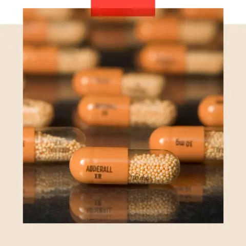 Getty Images Adderall medication in pills on a table