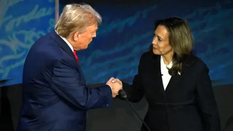 Getty Images Donald Trump and Kamala Harris