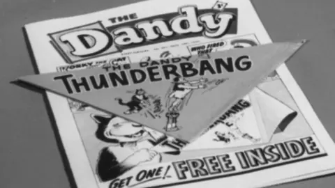 DC Thomson/National Libraries of Scotland An archive copy of The Dandy magazine with thunderbang free gift