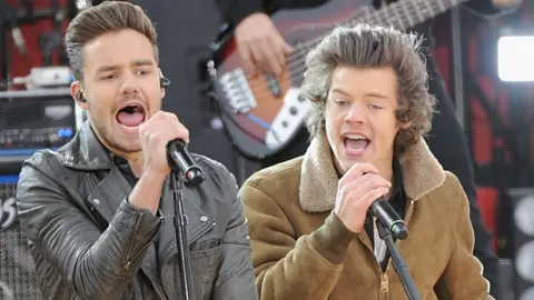 Getty Images Liam Payne and Harry Styles perform with One Direction in 2013