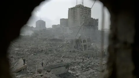 Scene of destruction in Gaza