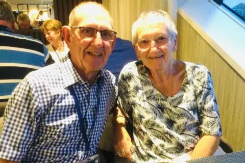 Bill and Aileen Turnbull Bill and Aileen Turnbull pictured as they are now, smiling, 57 years after getting married