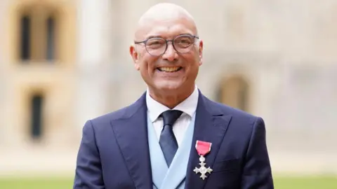 Getty Images Gregg Wallace after being made a Member of the Order of the British Empire