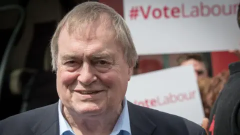 Getty Images Lord Prescott campaigning for Labour in Hull during the 2017 general election