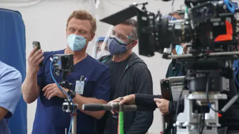 Getty Images Kevin McKidd on set