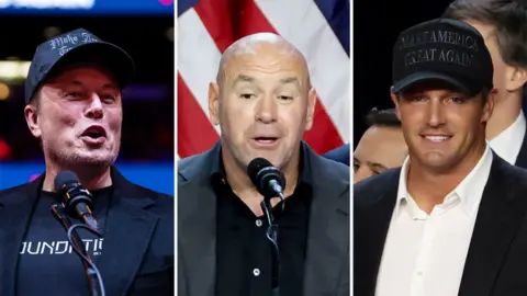 Elon Musk, Dana White and Bryson DeChambeau