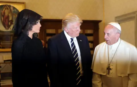 European Pressphoto Agency Pope Francis meets with President Trump and First Lady Melania Trump at the Vatican City in 2017