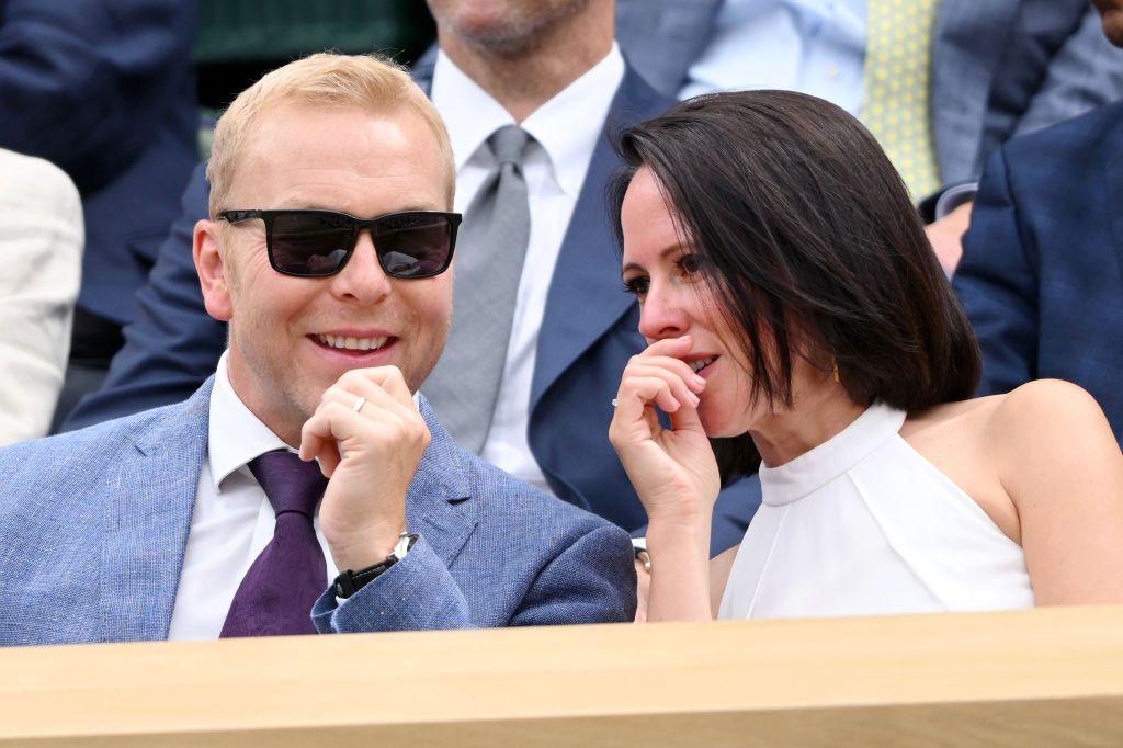 Sir Chris Hoy with wife Sarra at Wimbledon in 2024