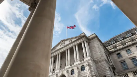 Getty Images The Bank of England building with a pillar in front of it, taken from pavement level