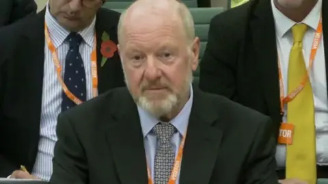 BBC Sir Alan Bates at the Committee hearing on Tuesday 5 November 2024.