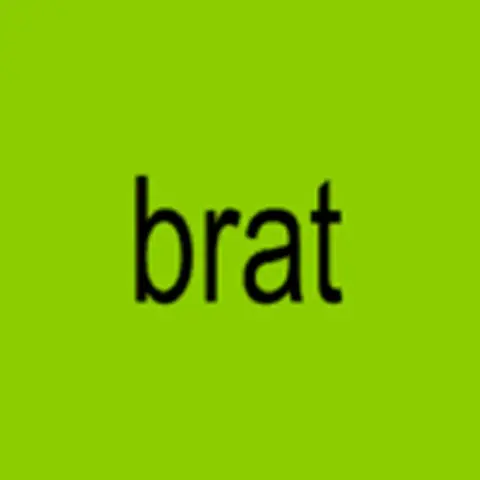 Atlantic Records Artwork for Charli XCX's Brat album. A low resolution image of the word 