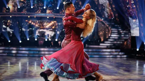 BBC/PA Tasha Ghouri and Aljaz Skorjanec performing on Strictly