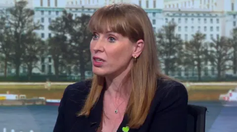 BBC Angela Rayner being interviewed by BBC Politics Live