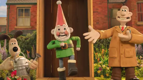 Aardman Animations Wallace & Gromit with the smart gnome Norbot