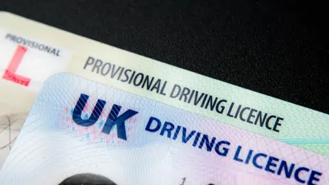 Getty Images An image of a UK driving licence