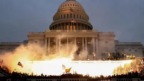 Reuters Image shows the Capitol building on the day of the riot in 2021