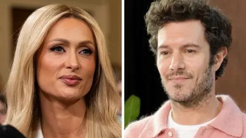 Getty Images Split picture of Paris Hilton and Adam Brody