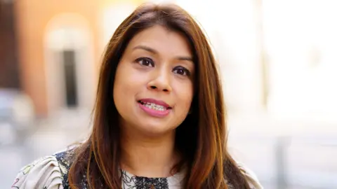 PA Media Treasury minister Tulip Siddiq speaks to camera