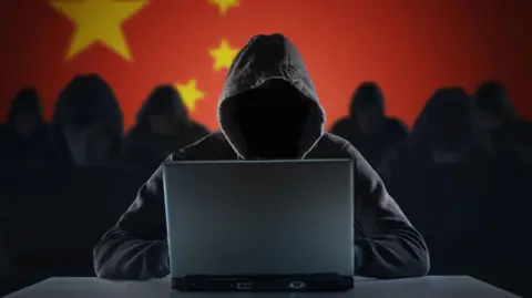 Getty Images An illustration of Chinese hackers.