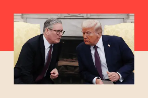 PA US President Donald Trump meets with Prime Minister Sir Keir Starmer in the Oval Office at the White House in Washington DC